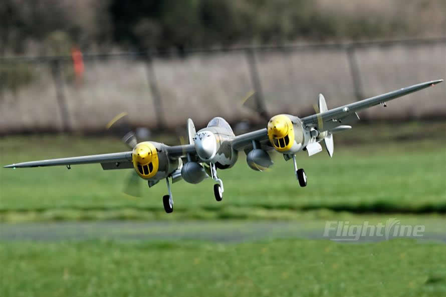 FlightLine RC P-38L Lightning Allied Green  RC Airplane