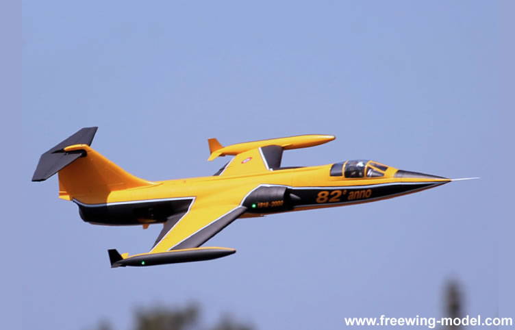 Freewing F-104 Starfighter Yellow 90mm EDF Jet PNP RC airplane