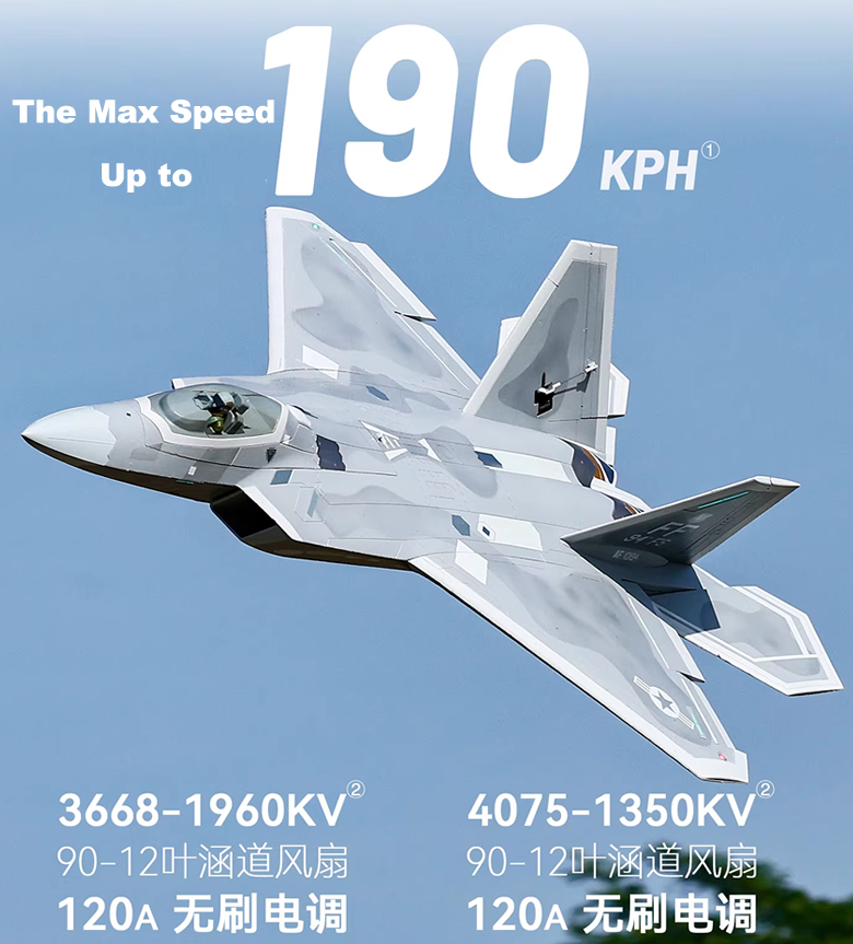 Freewing F-22 Raptor V2 Ultra Performance 6S 90mm EDF Jet airplane