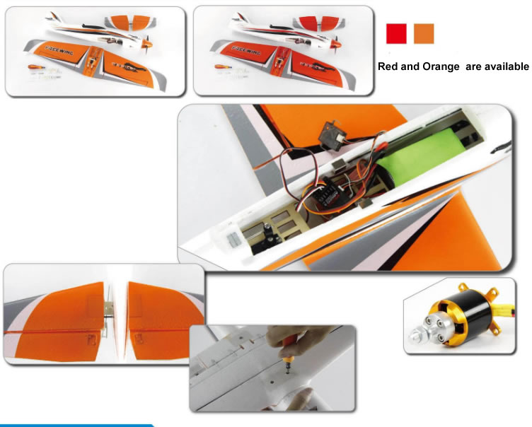 Freewing Moray Red(Orange) Racer PNP Rc airplane