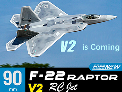 Freewing F-22 Ravptor V2 90mm ARF+Servo