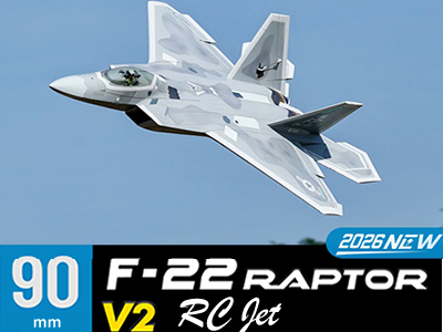 Freewing F-22 Raptor V2 90mm 6S PNP RC Airplane