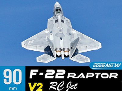 Freewing F-22 Ravptor V2 90mm ARF RC Jet