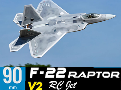 Freewing F-22 Raptor V2 90mm 8S PNP Jet