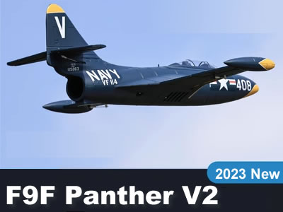 Freewing F9F Panther V2 64mm 4S Blue EDF PNP RC JET