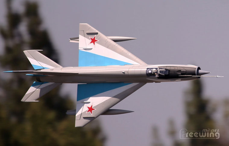 Freewing Mig-21 Blue 80mm EDF Jet PNP Rc Airplane