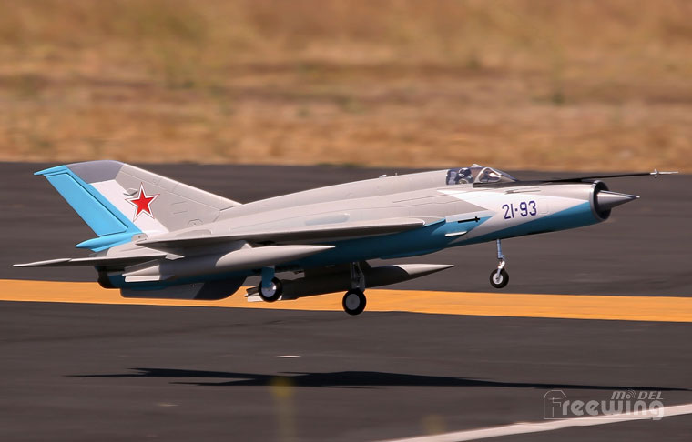 Freewing Mig-21 Blue 80mm EDF Jet PNP Rc Airplane