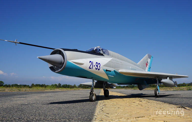 Freewing Mig-21 Blue 80mm EDF Jet PNP Rc Airplane